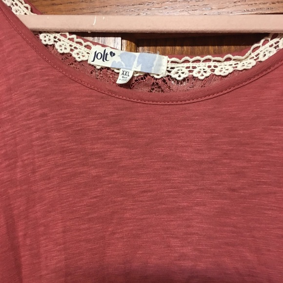 Gorgy lush lace lace up mauve tank - Picture 2 of 4